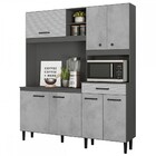 Cozinha Compacta Alecrim 7 Portas 1 Gaveta Chumbo/concreto/ri