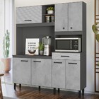 Cozinha Compacta Alecrim 7 Portas 1 Gaveta Chumbo/concreto/ri