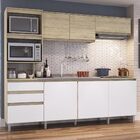 Cozinha Compacta Alecrim 7 Portas 2 Gavetas Malbec/branco - D