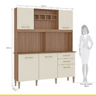 Cozinha Compacta Alice 162x200 Cm 5 Portas 2 Gaveta Nichos Md