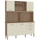 Cozinha Compacta Alice 162x200 Cm 5 Portas 2 Gaveta Nichos Md