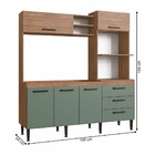 Cozinha Compacta Aline 5 Portas 3 Gavetas Freijó/oliva - Irm