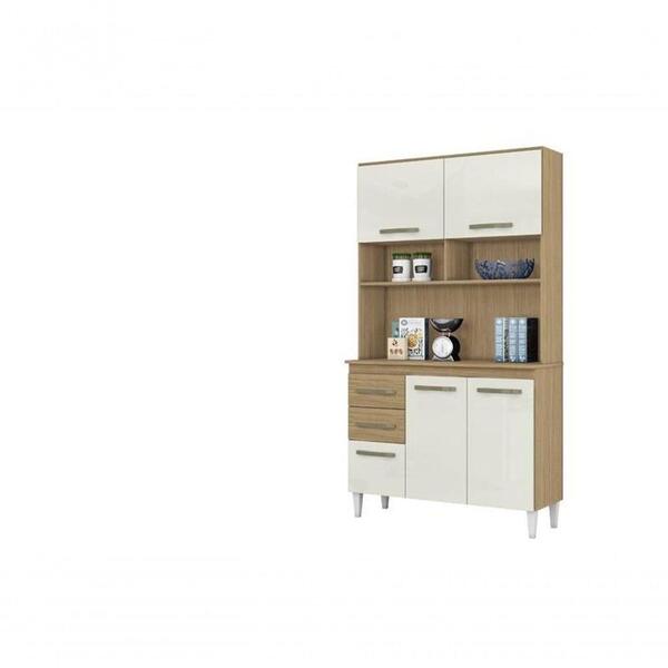 Cozinha Compacta Aline Atacana/off White - Aramóveis