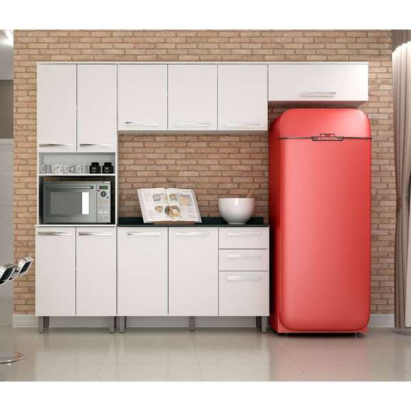 Cozinha Compacta Alpes 11 Pt 2 Gv Branca