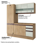 Cozinha Compacta Amália Aéreo, Paneleiro E Balcão Para Pia -