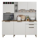 Cozinha Compacta Amanda 6 Portas 2 Gavetas Branco - Pnr Móveis