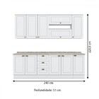 Cozinha Compacta Americana 11 Portas 3 Gavetas Branco - Henn