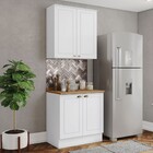 Cozinha Compacta Americana 4 Portas 3 Prateleiras 100% Mdf Br