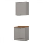 Cozinha Compacta Americana 4 Portas 3 Prateleiras 100% Mdf Ci