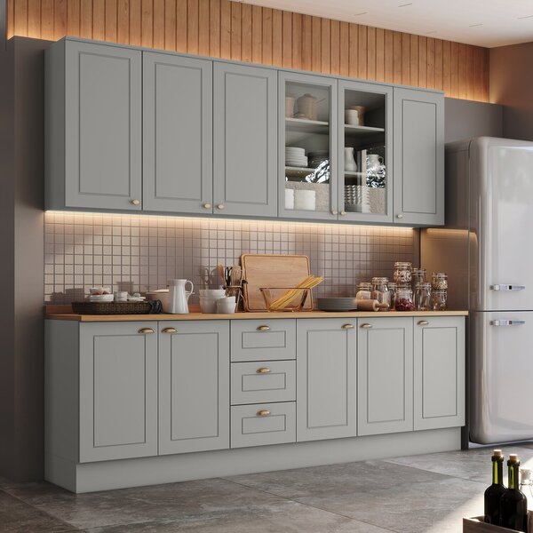 Cozinha Compacta Americana 5 Peças Com 3 Gavetas 100% Mdf Cin