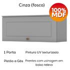 Cozinha Compacta Americana 6 Portas 3 Gavetas 100% Mdf Cinza/
