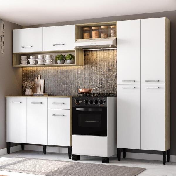 Cozinha Compacta Arizona Classic Com Armário E Balcão