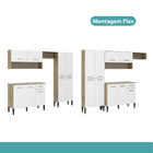 Cozinha Compacta Arizona Glam Carvalho Com Branco Carraro