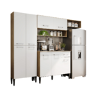 Cozinha Compacta Arizona Glam Carvalho Com Branco Carraro