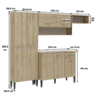 Cozinha Compacta Arizona Glam Com Armário E Balcão Carraro