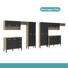 Cozinha Compacta Arizona Glam Com Armário E Balcão Carraro