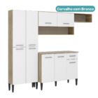 Cozinha Compacta Arizona Glam Com Armário E Balcão Carraro