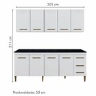 Cozinha Compacta Atenas 9 Portas 3 Gavetas Branco - Kaiki Móv