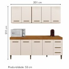 Cozinha Compacta Atenas 9 Portas 3 Gavetas Nature/off White -