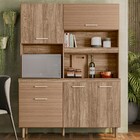 Cozinha Compacta Athena 5 Portas 1 Gaveta Carvalho Rústico/ri