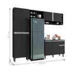 Cozinha Compacta Atlanta Preto Fosco