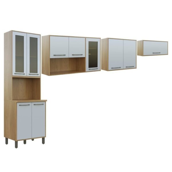 Cozinha Compacta Austria Com 1 Paneleiro 4 Portas Com Nicho E