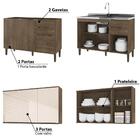 Cozinha Compacta Áustria Com 8 Peças - Dark/off White
