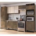 Cozinha Compacta Áustria Torre Quente E Aéreo Vidros - Dark/o