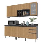 Cozinha Compacta Azaleia 200cm Com Tampo, 4 Peças, 8 Portas E