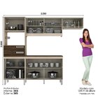 Cozinha Compacta B107 Com Tampo E Nicho 7 Portas 2 Gavetas  B