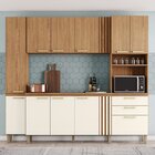 Cozinha Compacta B126 10 Portas 2 Gavetas Com Painel De Fundo