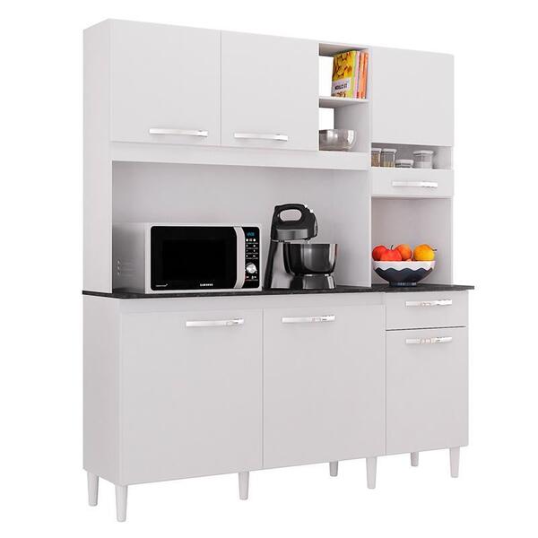 Cozinha Compacta Bárbara 6 Portas 1 Gaveta - Poquema