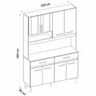 Cozinha Compacta Bari 8 Portas 2 Gavetas Carvalho Nature/chum