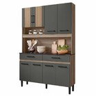 Cozinha Compacta Bari 8 Portas 2 Gavetas Carvalho Nature/chum