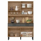 Cozinha Compacta Bari 8 Portas 2 Gavetas Carvalho Rústico/chu