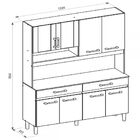 Cozinha Compacta Bari Carvalho Rústico Carvalho Rústico