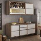 Cozinha Compacta Baronesa 5 Pt 5 Gv Branca E Marrom