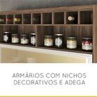 Cozinha Compacta Baronesa 5 Pt 5 Gv Branca E Marrom