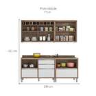 Cozinha Compacta Baronesa 5 Pt 5 Gv Branca E Marrom
