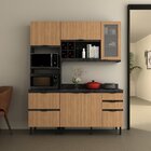 Cozinha Compacta Begônia 180cm 3 Peças, 6 Portas E 4 Gavetas