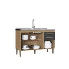 Cozinha Compacta Belgica Casamia Mel/grafite