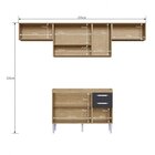 Cozinha Compacta Belgica Casamia Mel/grafite