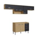 Cozinha Compacta Belgica Casamia Mel/grafite