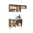 Cozinha Compacta Belgica Casamia Mel/grafite