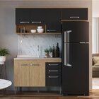 Cozinha Compacta Belgica Casamia Mel/grafite