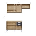 Cozinha Compacta Belgica Casamia Mel/grafite