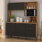 Cozinha Compacta Bella 5 Portas 1 Gavetas Freijó/grafite Belg