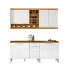 Cozinha Compacta Burguesa 7 Pt 4 Gv Branca E Freijó