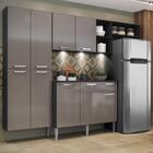 Cozinha Compacta C/ 3 Leds Armário E Balcão Com Tampo Pequim