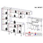 Cozinha Compacta C/ 3 Leds Armário E Balcão Com Tampo Pequim
